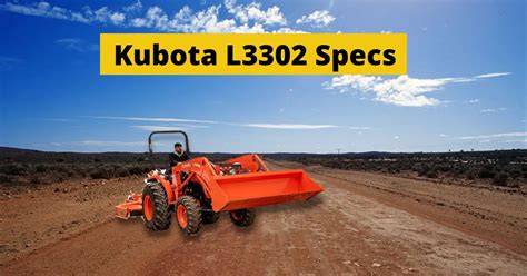 kubota working range specifications